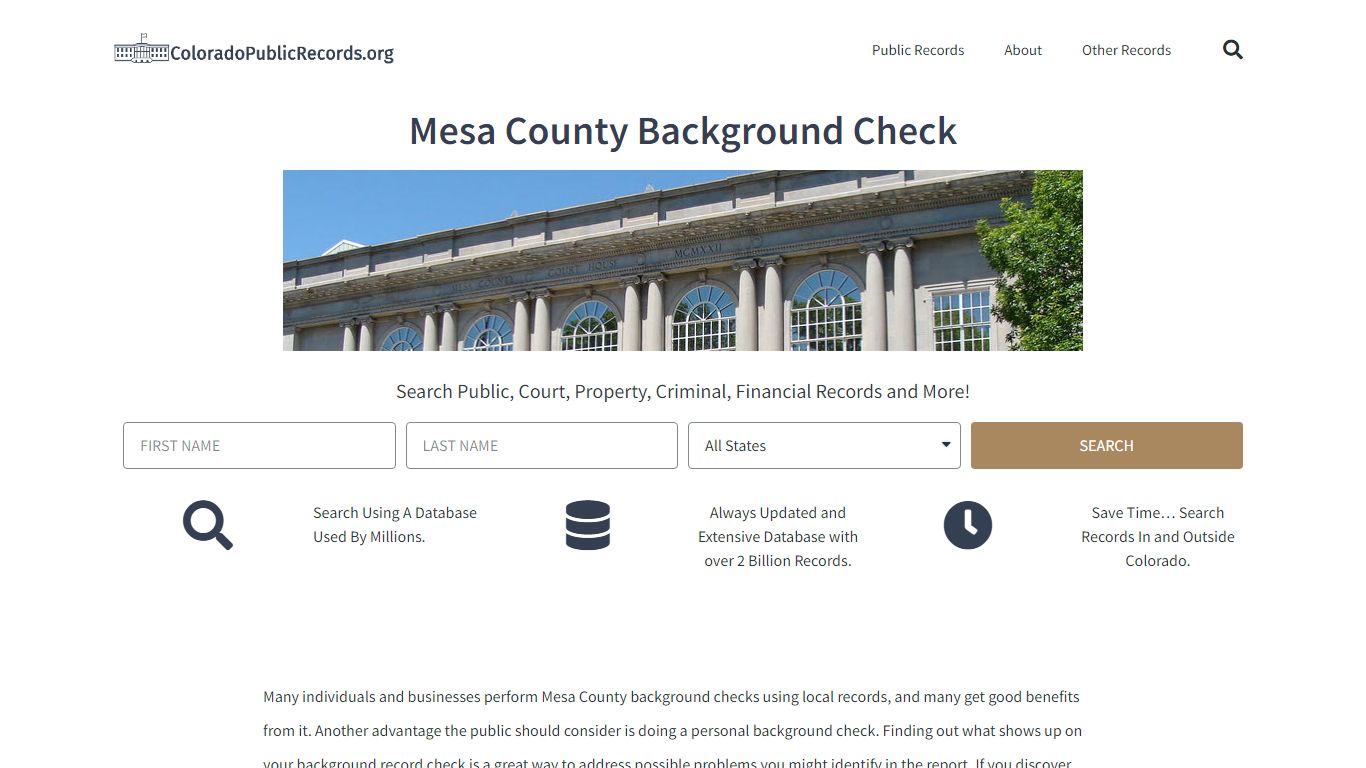 Mesa County Background Check | ColoradoPublicRecords.org