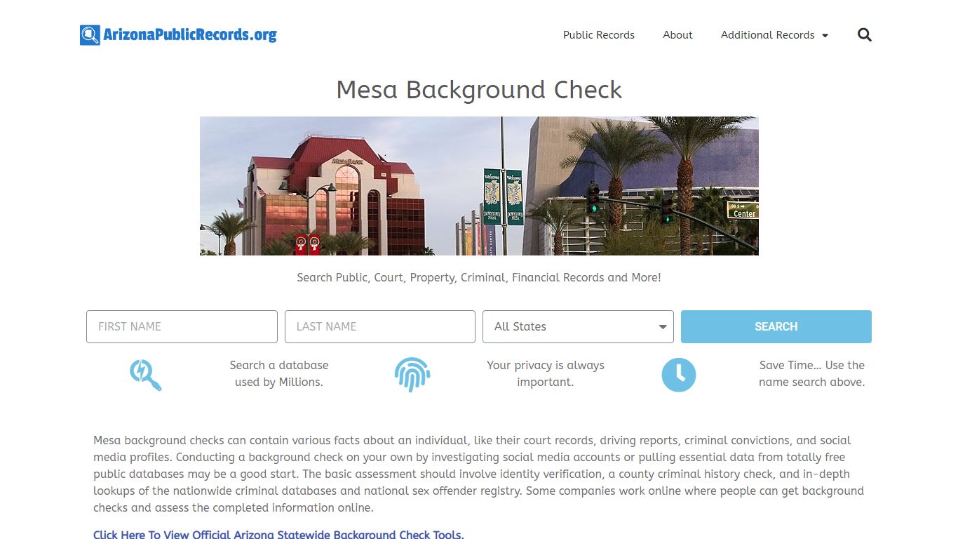 Mesa Background Check | ArizonaPublicRecords.org